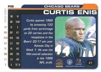 2000 Pacific Paramount #41 Curtis Enis Back
