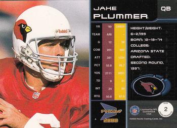 2000 Pacific Prism Prospects #2 Jake Plummer Back