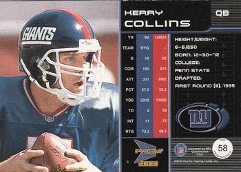 2000 Pacific Prism Prospects #58 Kerry Collins Back