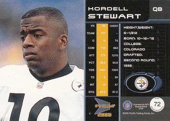 2000 Pacific Prism Prospects #72 Kordell Stewart Back