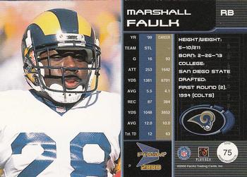 2000 Pacific Prism Prospects #75 Marshall Faulk Back