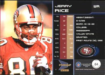 2000 Pacific Prism Prospects #84 Jerry Rice Back