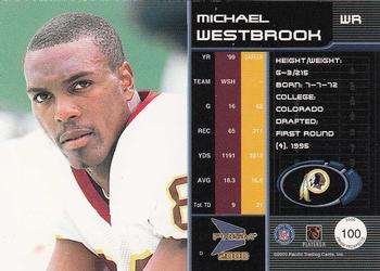 2000 Pacific Prism Prospects #100 Michael Westbrook Back