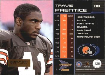 2000 Pacific Prism Prospects #126 Travis Prentice Back