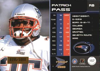 2000 Pacific Prism Prospects #157 Patrick Pass Back