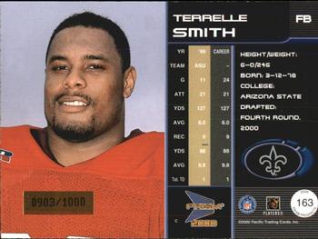 2000 Pacific Prism Prospects #163 Terrelle Smith Back