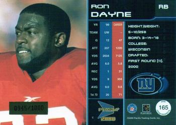 2000 Pacific Prism Prospects #165 Ron Dayne Back