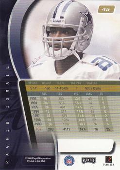2000 Playoff Absolute #45 Raghib Ismail Back