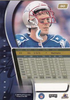 2000 Playoff Absolute #90 Drew Bledsoe Back