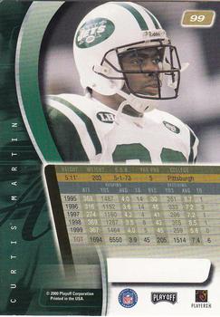 2000 Playoff Absolute #99 Curtis Martin Back