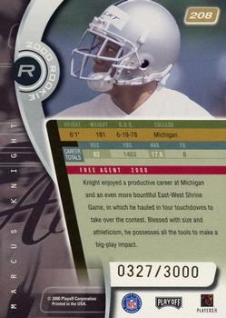 2000 Playoff Absolute #208 Marcus Knight Back