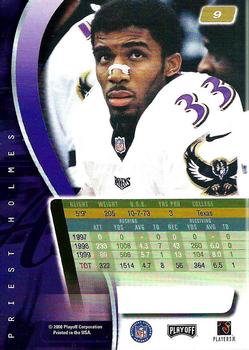 2000 Playoff Absolute #9 Priest Holmes Back