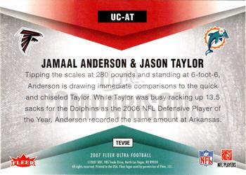 2007 Ultra - Comparisons #UC-AT Jamaal Anderson / Jason Taylor Back