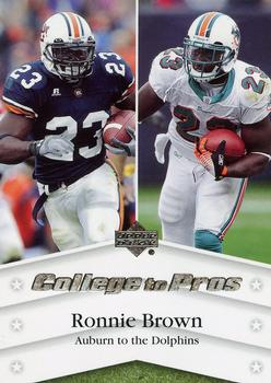 2007 Upper Deck - College to Pros #NTN-RO Ronnie Brown Front