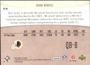 2007 Upper Deck Artifacts - NFL Facts #NF-BR Mark Brunell Back