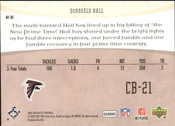 2007 Upper Deck Artifacts - NFL Facts #NF-DE DeAngelo Hall Back