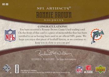 2007 Upper Deck Artifacts - NFL Artifacts Gold #NFL-RB Reggie Bush Back