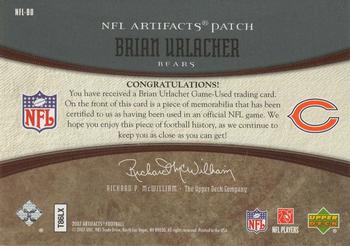 2007 Upper Deck Artifacts - NFL Artifacts Patch #NFL-BU Brian Urlacher Back