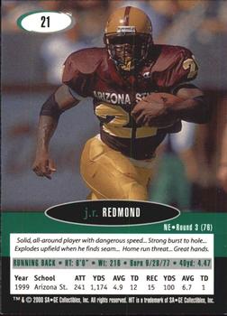 2000 SAGE HIT #21 J.R. Redmond Back