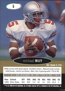 2000 SAGE HIT - NRG #5 Michael Wiley Back
