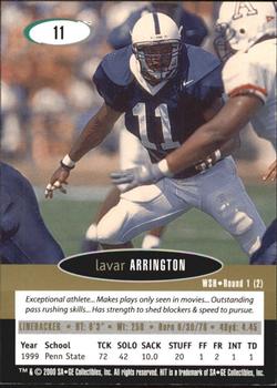 2000 SAGE HIT - NRG #11 LaVar Arrington Back