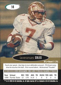 2000 SAGE HIT - NRG #14 Laveranues Coles Back