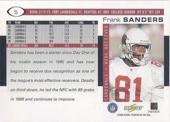 2000 Score #5 Frank Sanders Back