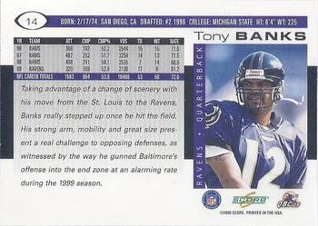 2000 Score #14 Tony Banks Back