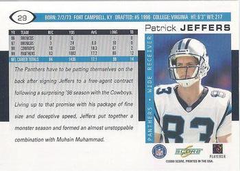 2000 Score #29 Patrick Jeffers Back
