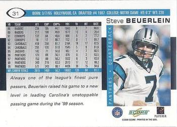 2000 Score #31 Steve Beuerlein Back
