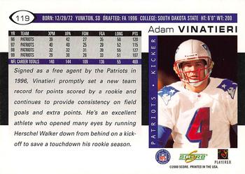 2000 Score #119 Adam Vinatieri Back