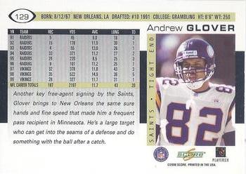 2000 Score #129 Andrew Glover Back