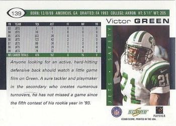 2000 Score #139 Victor Green Back