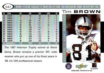 2000 Score #147 Tim Brown Back