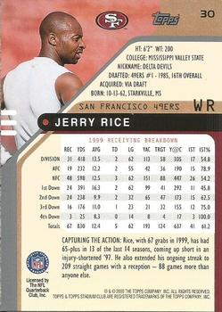 2000 Stadium Club #30 Jerry Rice Back