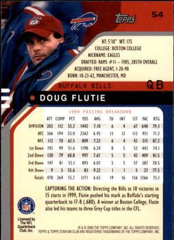 2000 Stadium Club #54 Doug Flutie Back