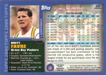2000 Topps #20 Brett Favre Back