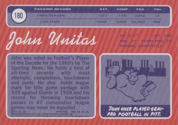 2000 Topps - Johnny Unitas Reprints #R14 Johnny Unitas Back