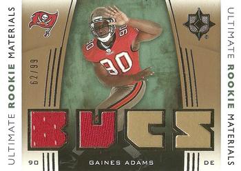 2007 Upper Deck Ultimate Collection - Rookie Materials Gold #URM-GA Gaines Adams Front