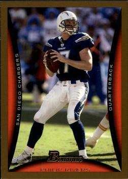 2008 Bowman - Gold #13 Philip Rivers  Front