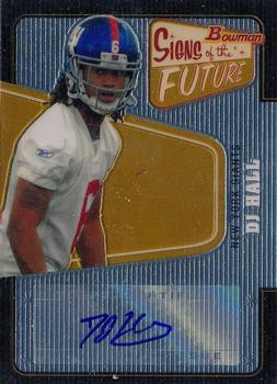 2008 Bowman - Signs of the Future #SF-DH DJ Hall Front