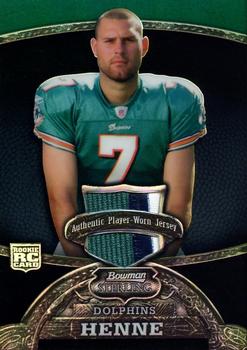 2008 Bowman Sterling - Black Refractors #147 Chad Henne Front