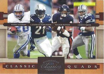 2008 Donruss Classics - Classic Quads #CQ-7 Barry Sanders / LaDainian Tomlinson / Walter Payton / Emmitt Smith Front