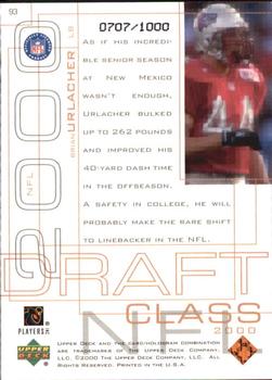 2000 Upper Deck Pros & Prospects #93 Brian Urlacher Back
