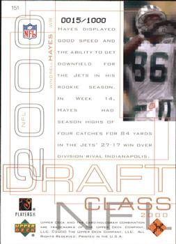 2000 Upper Deck Pros & Prospects #151 Windrell Hayes Back