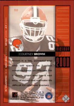 2000 Upper Deck Ultimate Victory #103 Courtney Brown Back