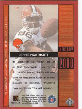 2000 Upper Deck Ultimate Victory #109 Dennis Northcutt Back