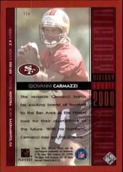 2000 Upper Deck Ultimate Victory #114 Giovanni Carmazzi Back