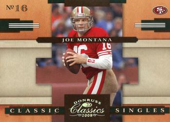 2008 Donruss Classics - Classic Singles Silver Holofoil #CS-2 Joe Montana Front