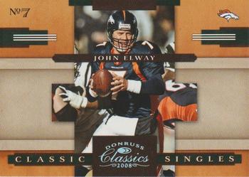 2008 Donruss Classics - Classic Singles Silver Holofoil #CS-3 John Elway Front